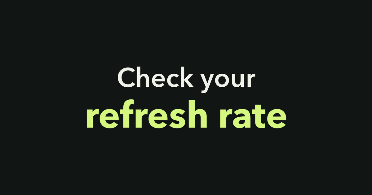 RefreshRateChecker リフレッシュレート測定・FPS比較