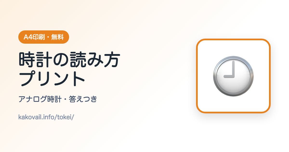 時計の読み方